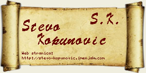 Stevo Kopunović vizit kartica